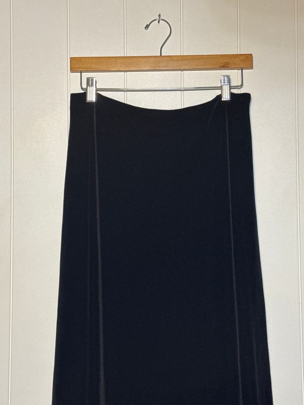Alex Evenings Maxi Skirt Womens L Black Long Formal Stretch Evening Skirt